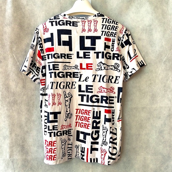 Le Tigre All Over Print Tee Shirt Size Large - Picture 2 of 4